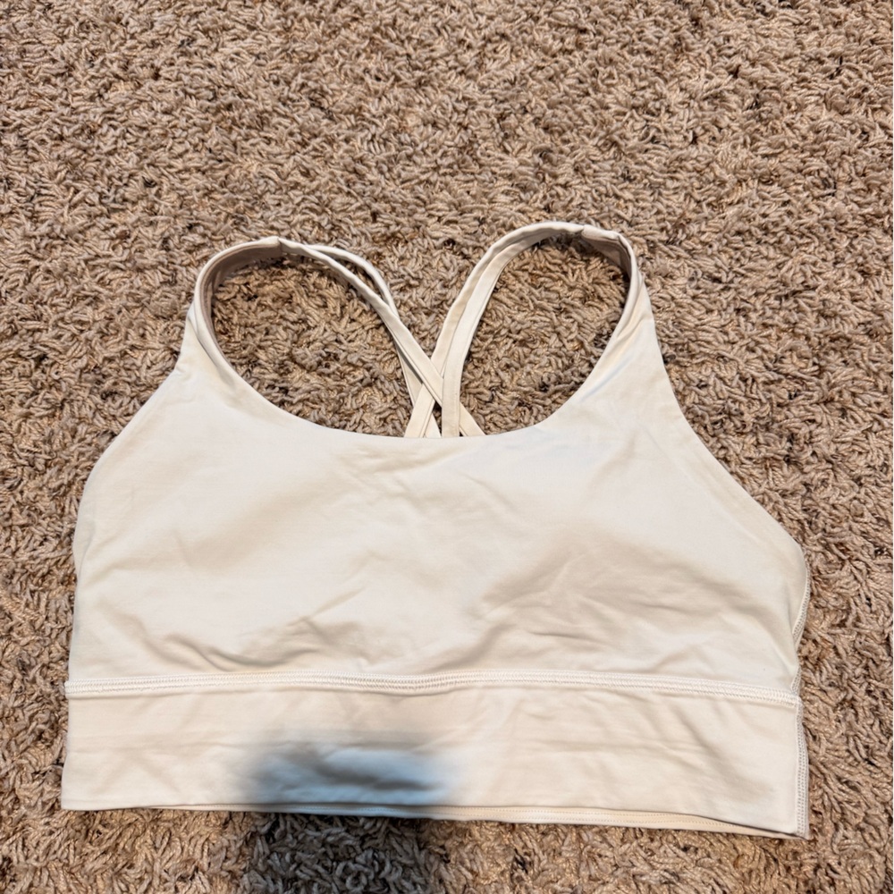 Lululemon longline white sports bra